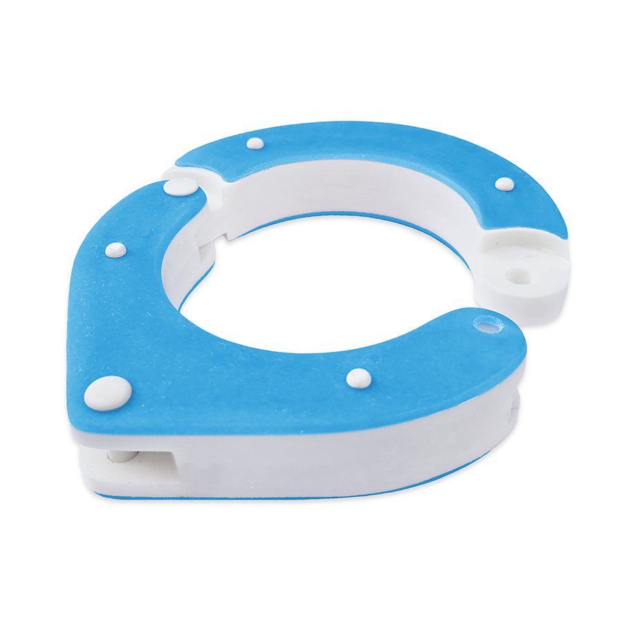 Handmade Resin Ankle Shackles unlocked for BDSM – Blue and White unique design and Secure Locking Mechanism