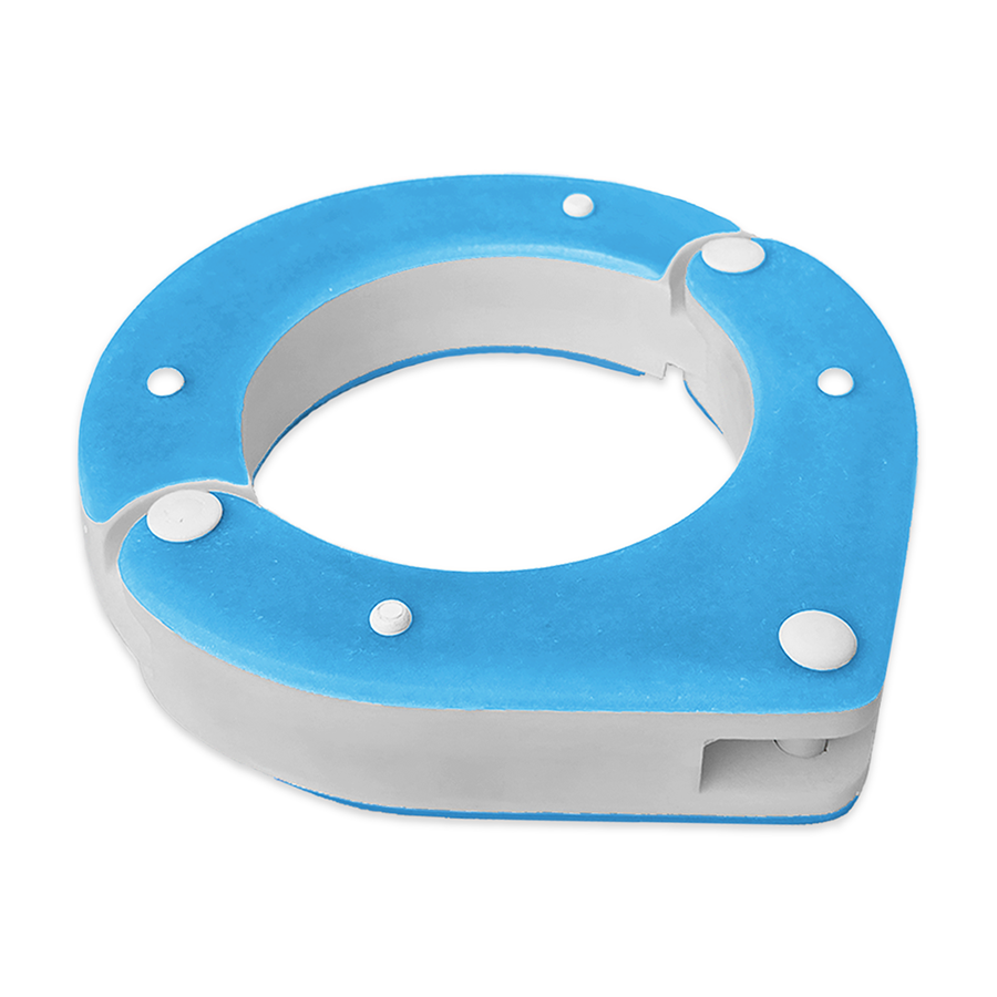 Handmade Resin Ankle Shackles single for BDSM – Blue and White unique design and Secure Locking Mechanism