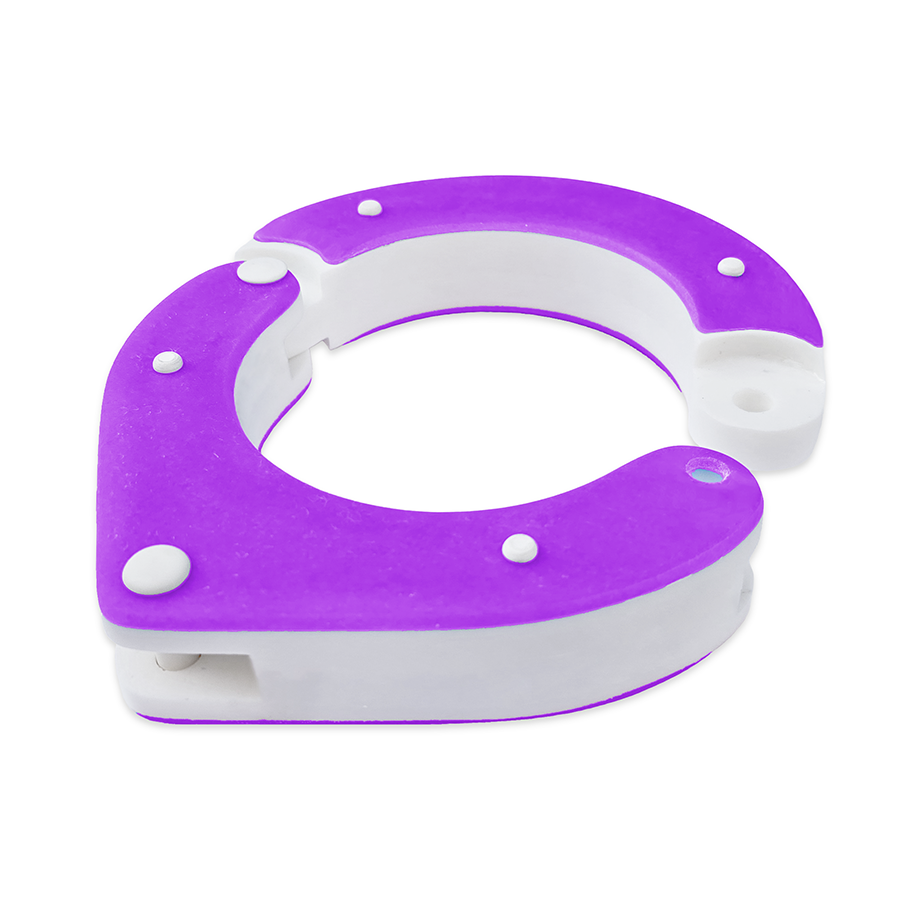 Handmade Resin Ankle Shackles unlocked for BDSM – Purple and White unique design and Secure Locking Mechanism