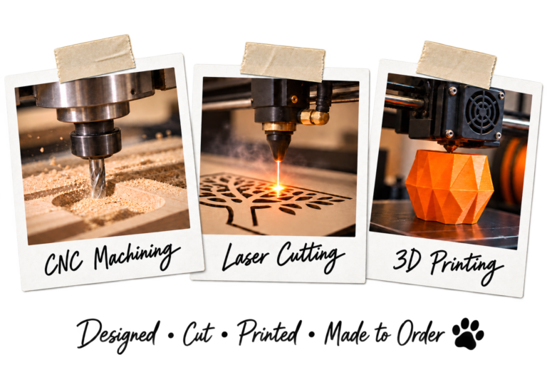 The Quirky Workshop using CNC machining, laser cutting and 3D printing to create made-to-order products