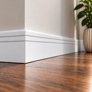 Chamfered Double Box Groove MDF Skirting Board
