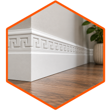 MDF skirting boards with modern and decorative profiles